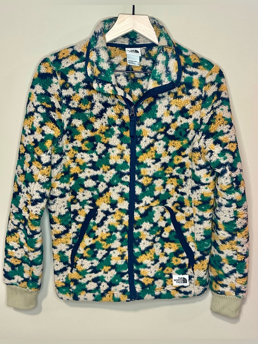 The North Face Printed Sherpa Fleece Full Zip Jacket Women’s M